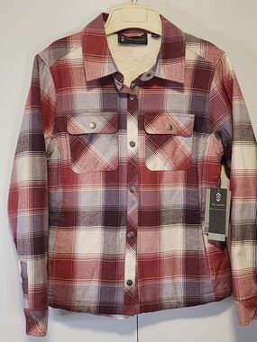 Free Country Red Plaid Sherpa-Lined Shacket